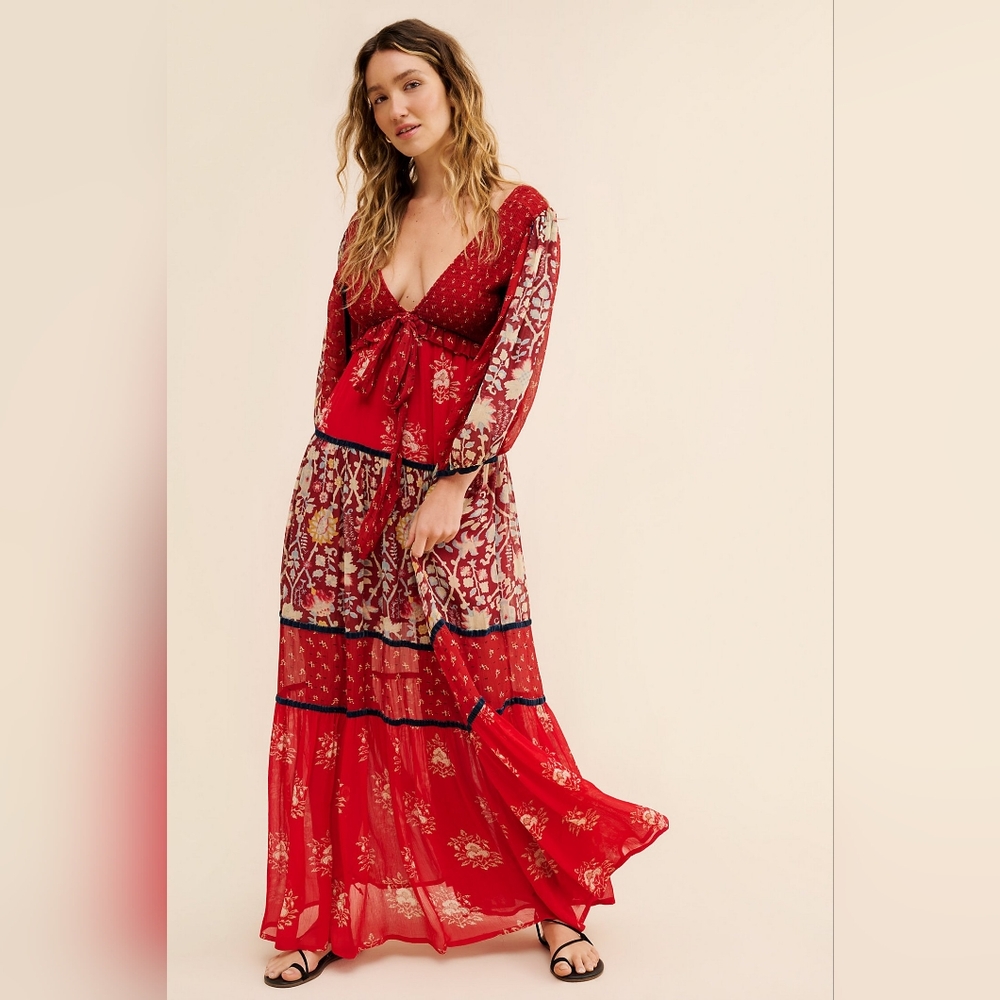 💃🏽*NWT* Free People Bali Laurel Maxi Dress Size XS